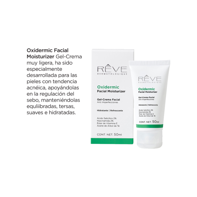 Reve Oxidermic Gel Crema Hidratante Anti Imperfecciones Tipo de piel Todo tipo de piel
