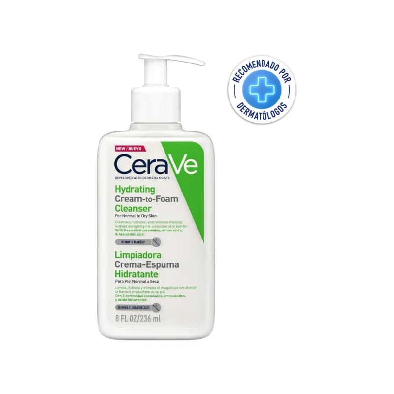 D_NQ_NP_2X_819462-MLU74087664375_012024-F-1.webp Crema Espuma Cerave Limpiadora Hidratante Para Rostro 236ml Momento de aplicación Día/Noche Tipo de piel piel normal a seca