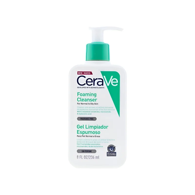 D_NQ_NP_2X_828602-MLM91930442194_092025-F-1.webp Gel Limpiador Espumoso Cerave Piel Normal A Grasa 236ml Normal A Grasa Día/noche