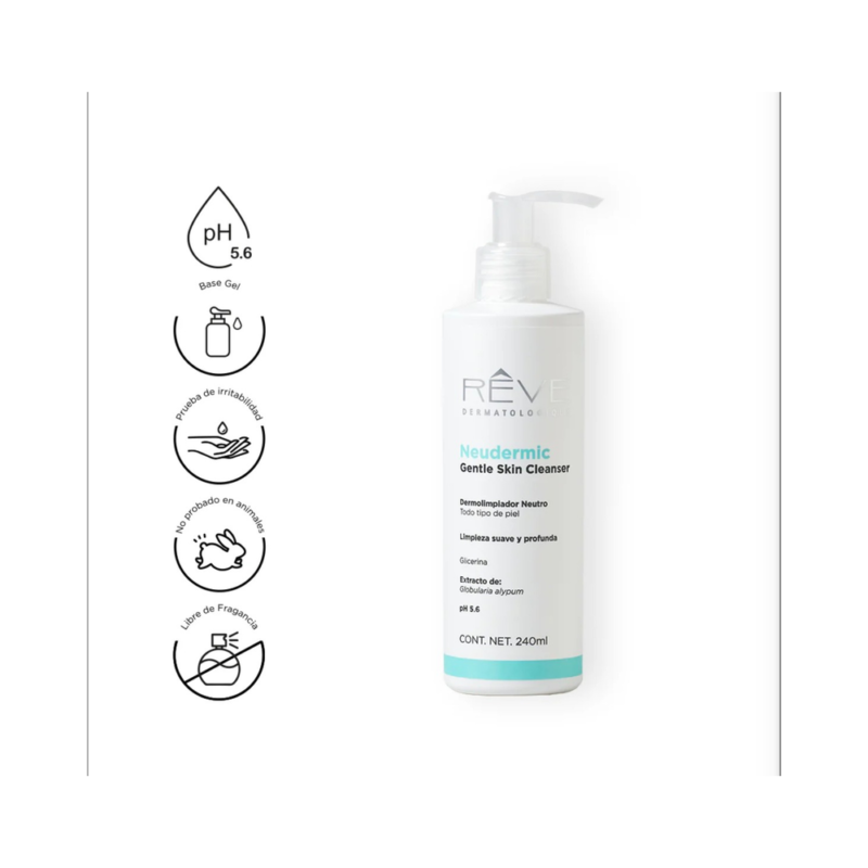 D_NQ_NP_2X_838963-MLA90685429190_082025-F-1.webp Reve Neudermic Dermolimpiador Neutro Ph5.6 240ml Gentle Skin Tipo de piel Todo tipo de piel