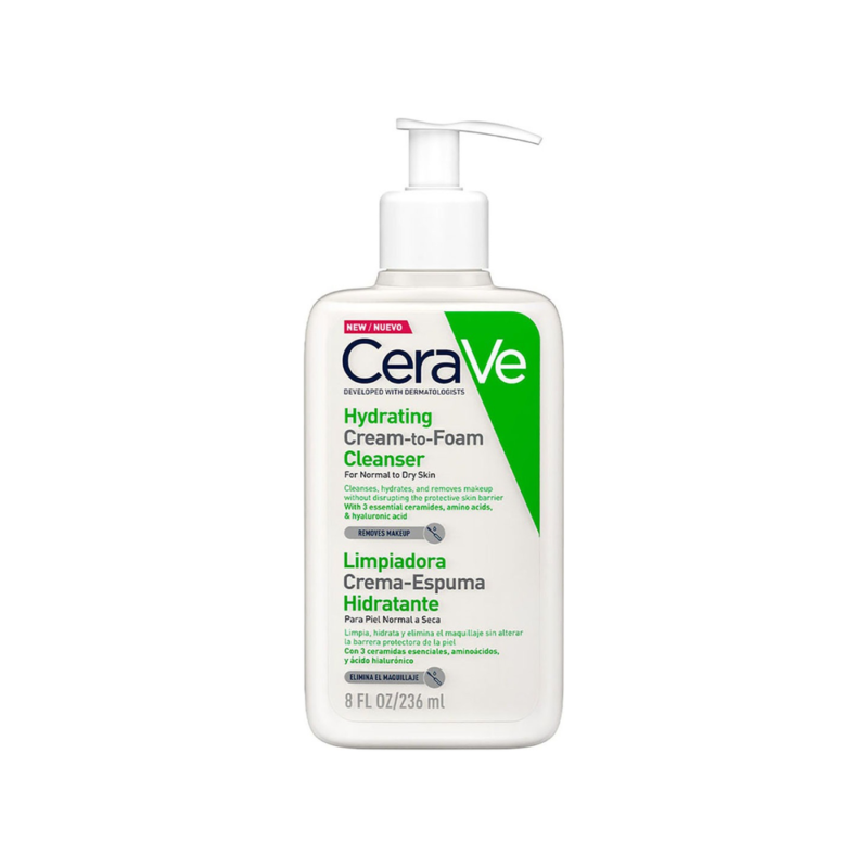 D_NQ_NP_2X_856554-MLU75828708330_042024-F-1.webp Crema Espuma Cerave Limpiadora Hidratante Para Rostro 236ml Momento de aplicación Día/Noche Tipo de piel piel normal a seca