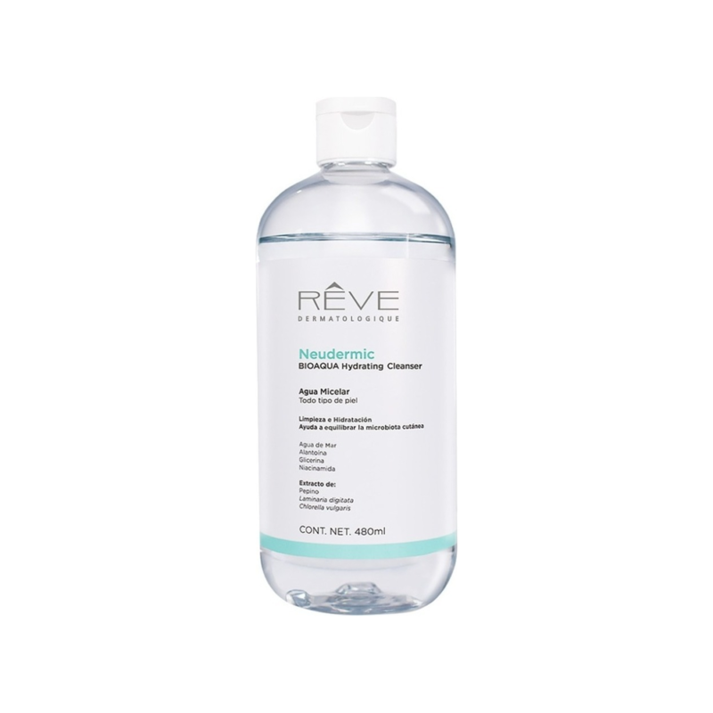 Reve Neudermic Agua Micelar Bioaqua Hydrating Cleanser 480ml Tipo de piel Todo tipo de piel