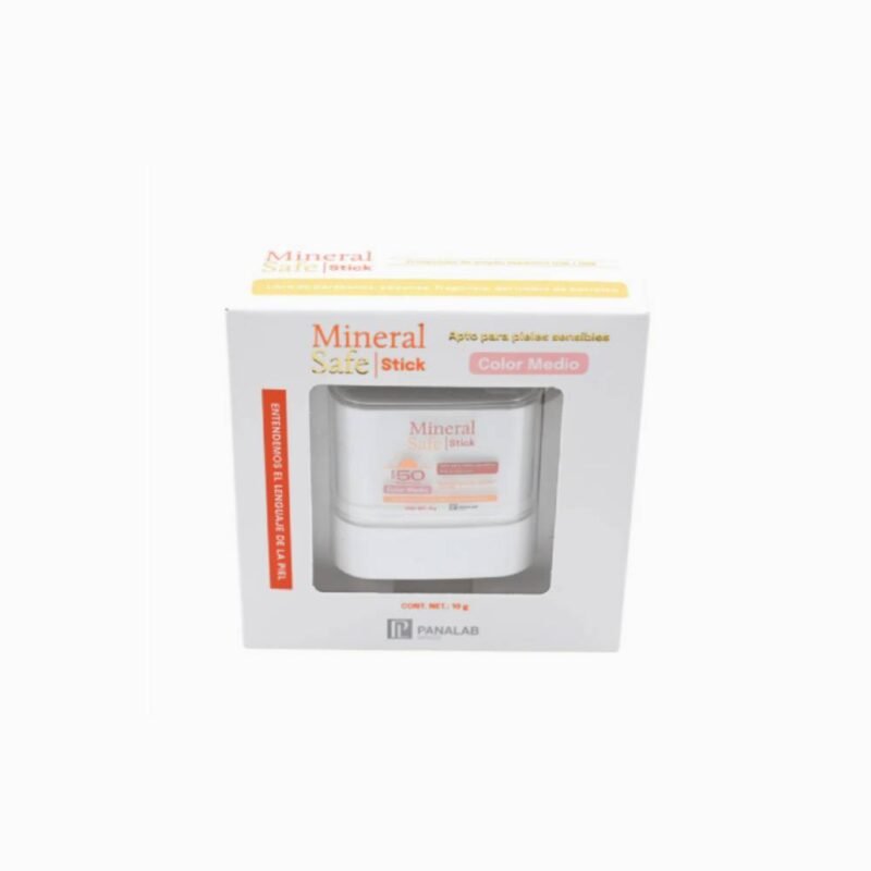 3186 Panalab Mineral Safe Stick FPS 50+ Con Color Medio Protector Solar Mineral 10 G