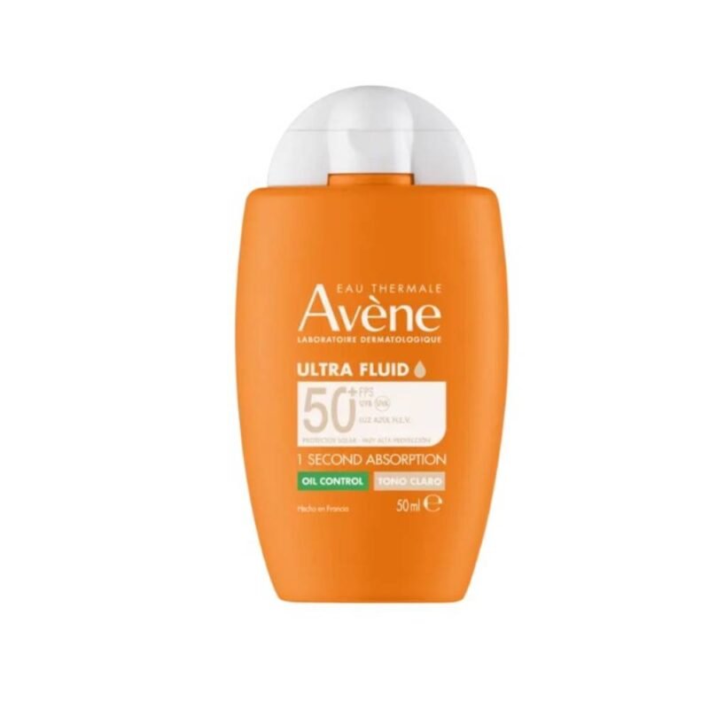3203 Avène Ultra Fluid oil control protector solar facial fps 50 + tono claro